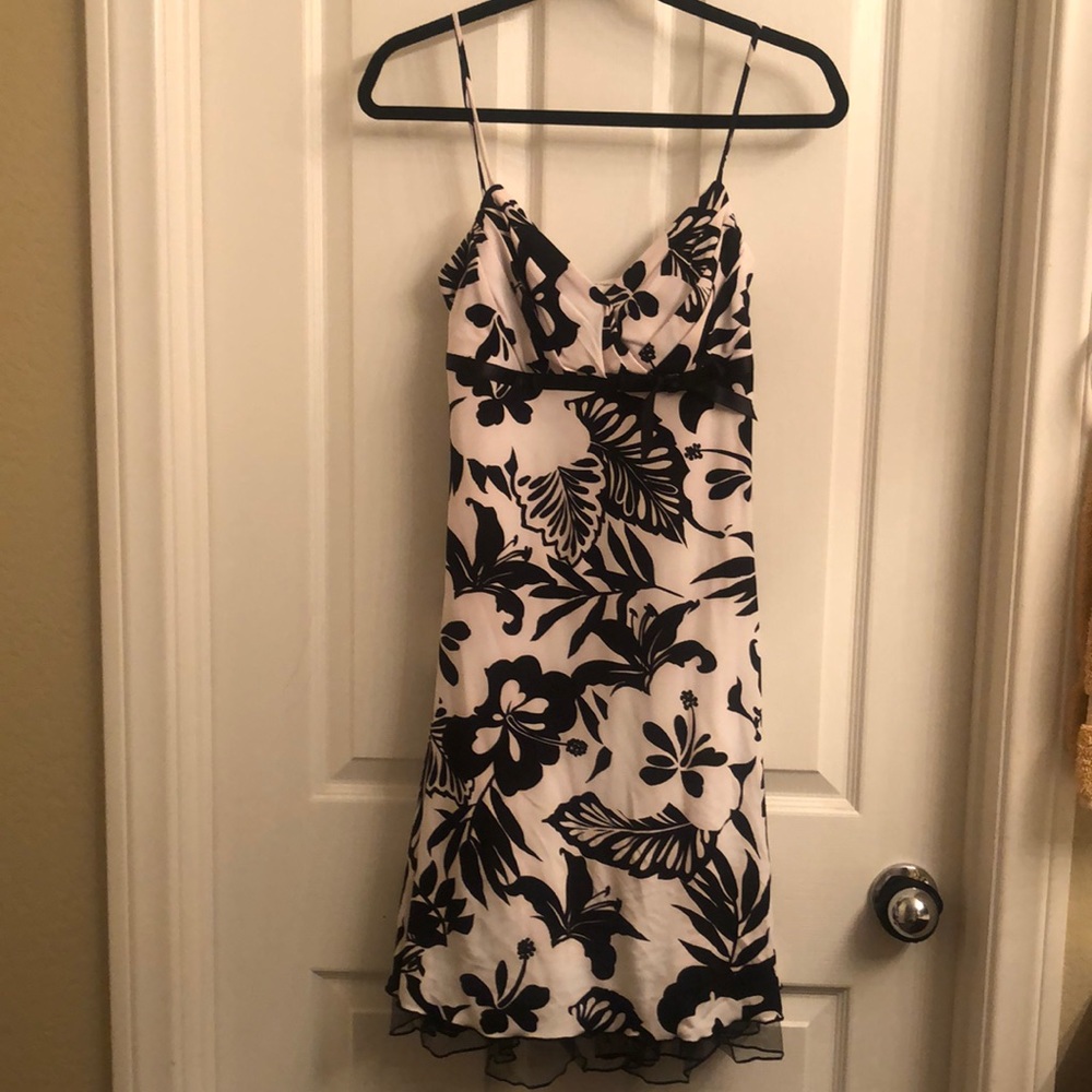 Floral Dress black/white